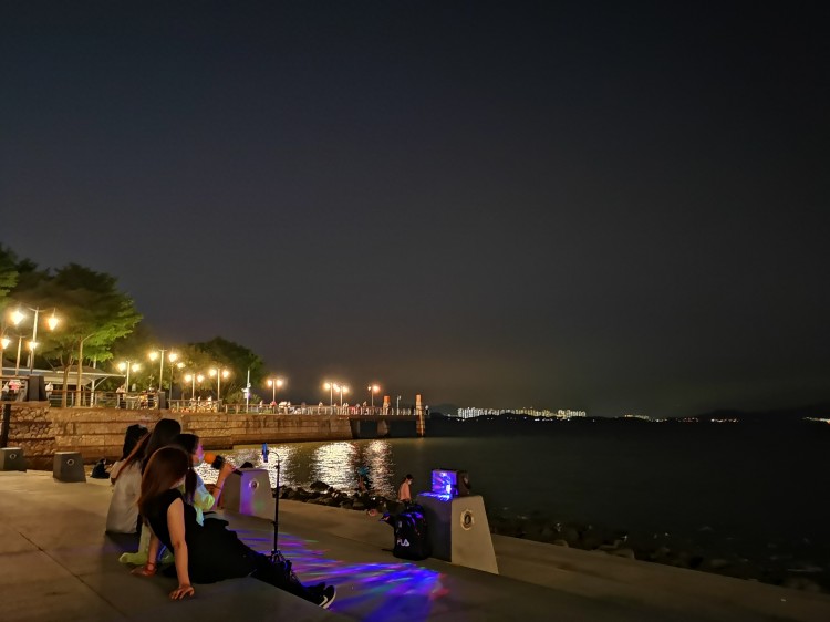深圳灣無敵夜晚海邊音樂SPA