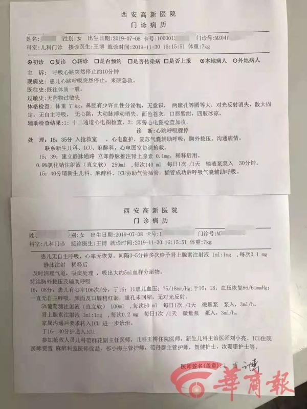 社區衛生中心推拿理療后西安4個月大女嬰器官衰竭不幸身亡官方介入調查
