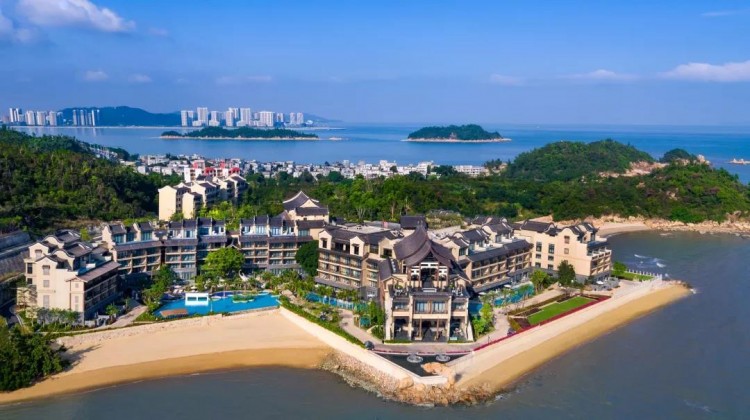 珠海鳳凰灣悅椿酒店海天全景房+餐飲+SPA代金券2大2小1199元