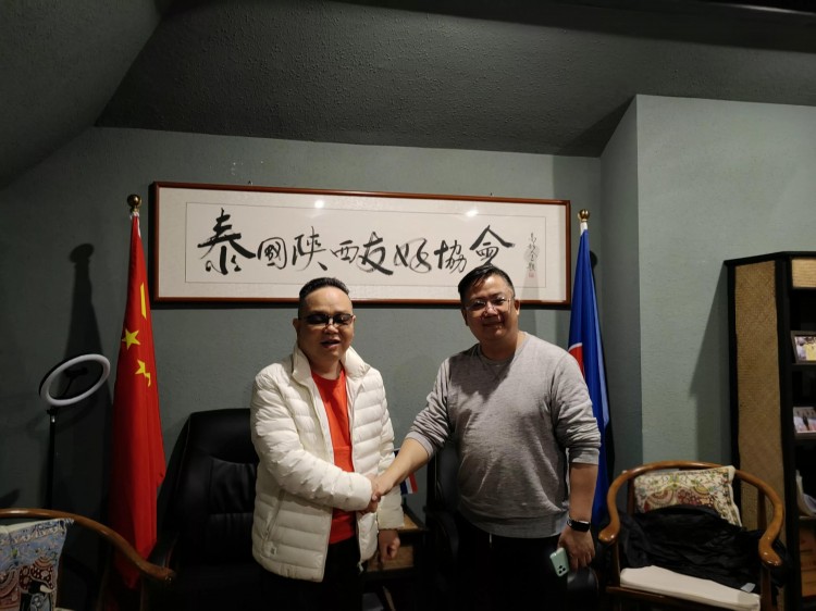 香港威馬仕實業集團董事局主席莫維勤一行四人拜訪余新齊博士